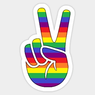 Rainbow Peace Sign - LGBTQ+ Sticker